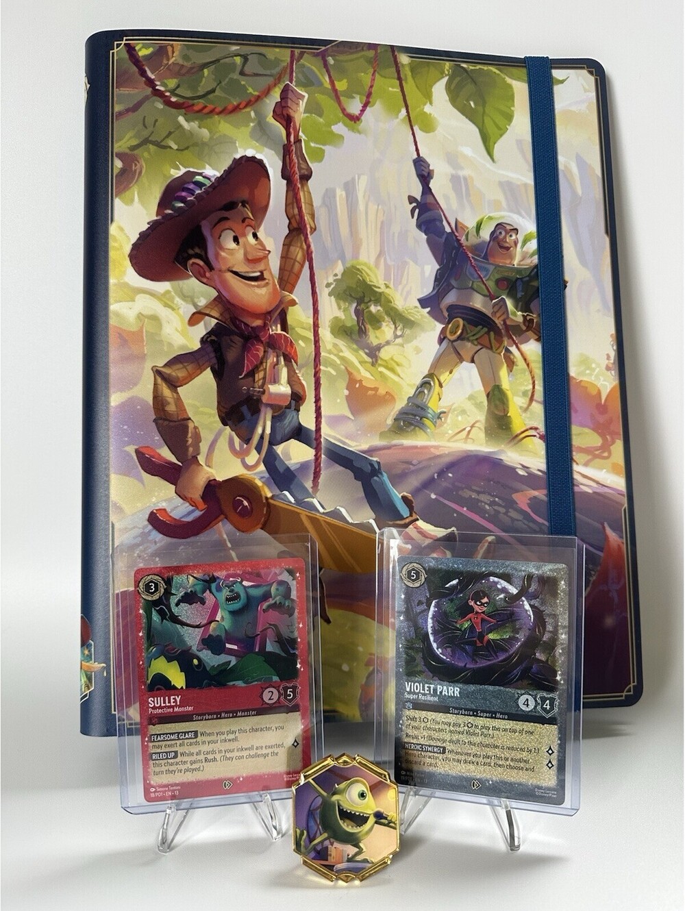 Disney Lorcana Best Buddies Bundle Wilds Unknown Promo, Pin, and Binder